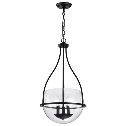 Satco 60-7820 Fixture Amado 3 Light Pendant - 14 Inches Matte Black