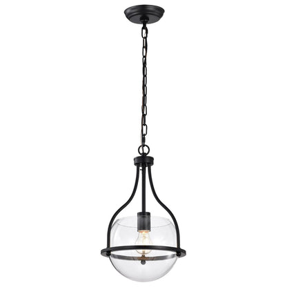 Satco 60-7817 Fixture Amado 1 Light Pendant - 10 Inches Matte Black