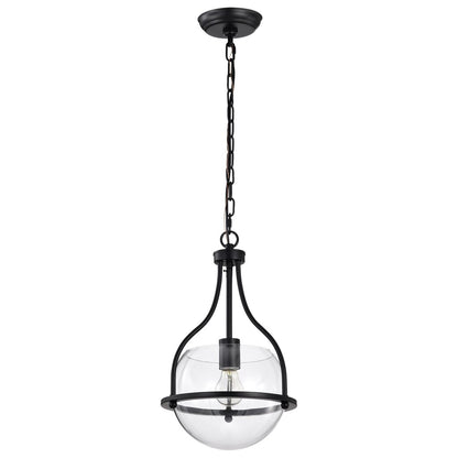 Satco 60-7817 Fixture Amado 1 Light Pendant - 10 Inches Matte Black