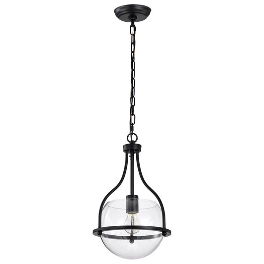 Satco 60-7817 Fixture Amado 1 Light Pendant - 10 Inches Matte Black