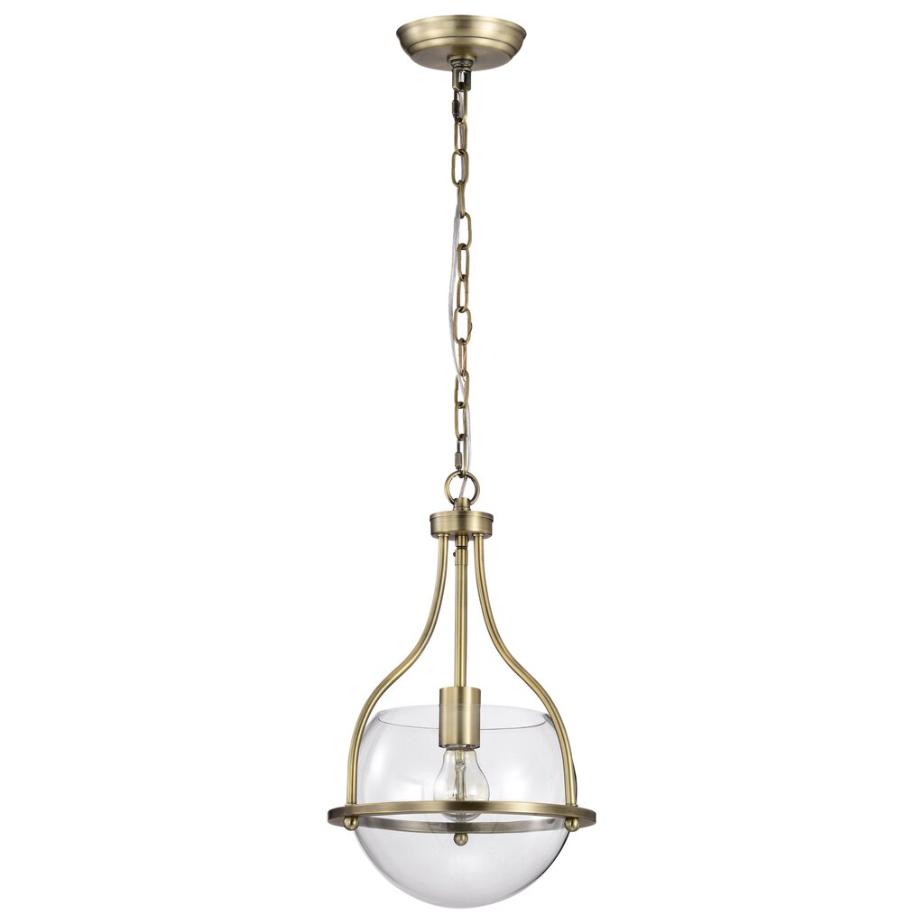 Satco 60-7815 Fixture Amado 1 Light Pendant - 10 Inches Vintage Brass