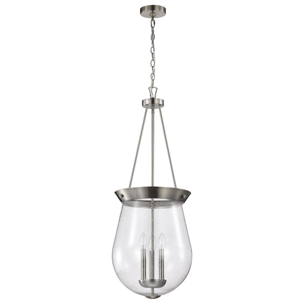 Satco 60-7805 Fixture Boliver 3 Light Pendant - 14 Inches Brushed