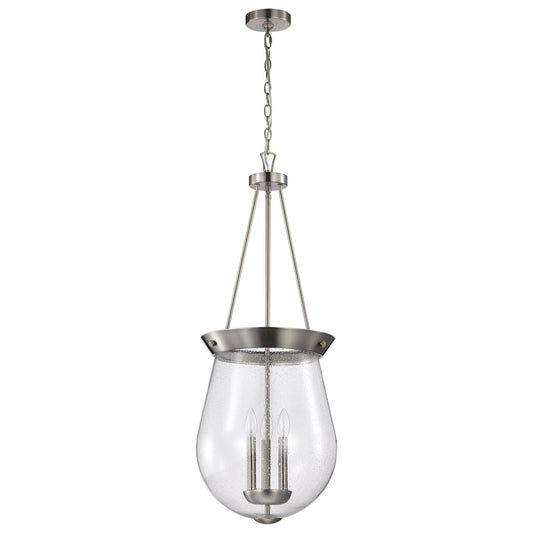 Satco 60-7805 Fixture Boliver 3 Light Pendant - 14 Inches Brushed