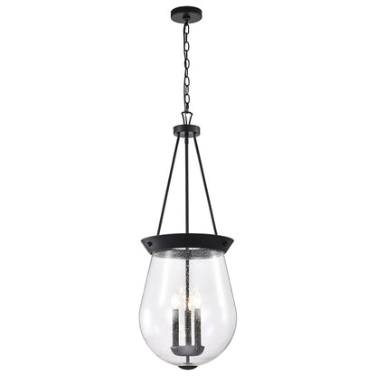 Satco 60-7803 Fixture Boliver 3 Light Pendant - 14 Inches Matte Black