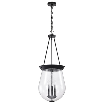 Satco 60-7803 Fixture Boliver 3 Light Pendant - 14 Inches Matte Black