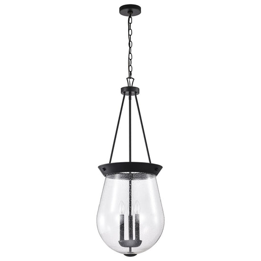 Satco 60-7803 Fixture Boliver 3 Light Pendant - 14 Inches Matte Black