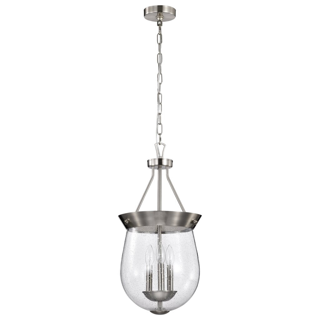 Satco 60-7802 Fixture Boliver 3 Light Pendant - 11 Inches Brushed