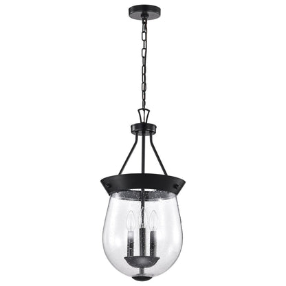 Satco 60-7800 Fixture Boliver 3 Light Pendant - 11 Inches Matte Black