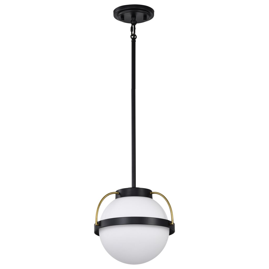 Satco 60-7773 Fixture Lakeshore 1 Light Small Pendant - Matte Black