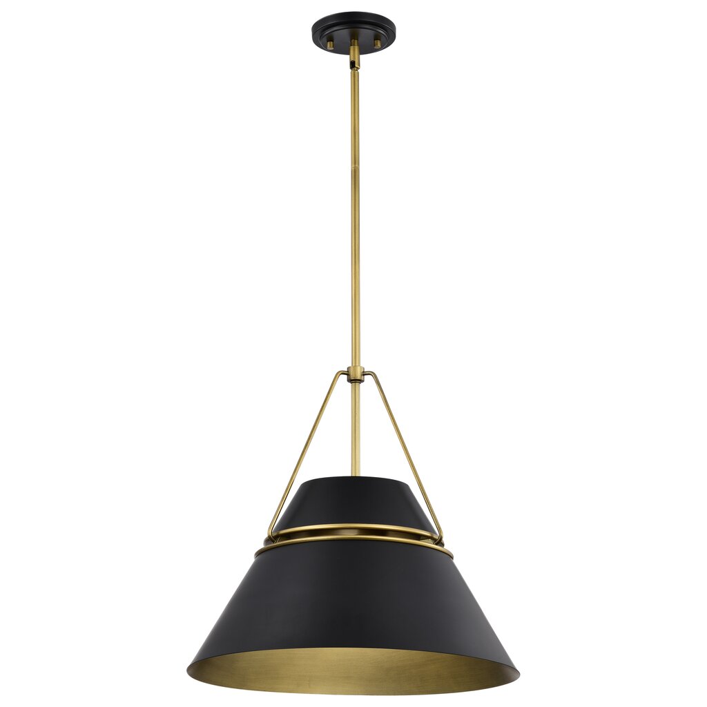 Satco 60-7768 Fixture Adina 3 Light Large Pendant - Matte Black and