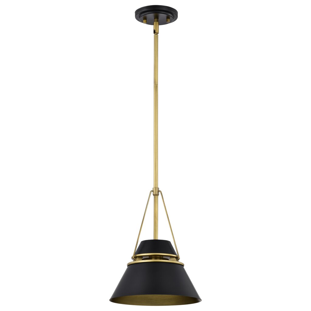 Satco 60-7767 Fixture Adina 1 Light Small Pendant - Matte Black and