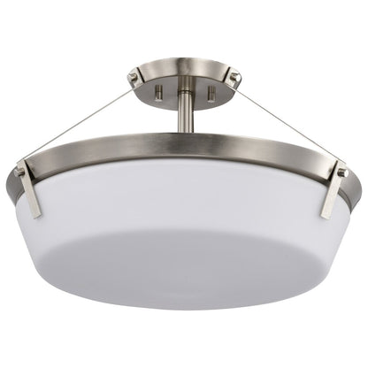 Satco 60-7762 Fixture Rowen 4 Light Semi Flush - Brushed Nickel Finish