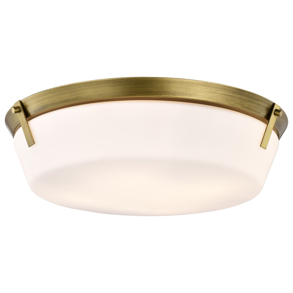 Satco 60-7751 Fixture Rowen 4 Light Flush Mount - Natural Brass Finish