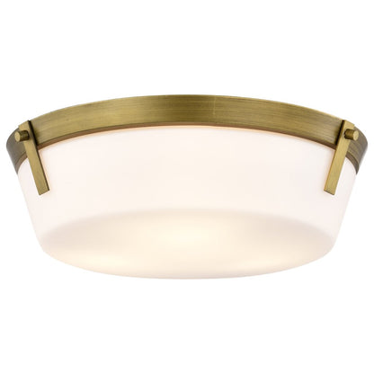 Satco 60-7750 Fixture Rowen 3 Light Flush Mount - Natural Brass Finish