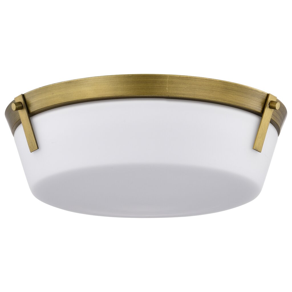 Satco 60-7750 Fixture Rowen 3 Light Flush Mount - Natural Brass Finish
