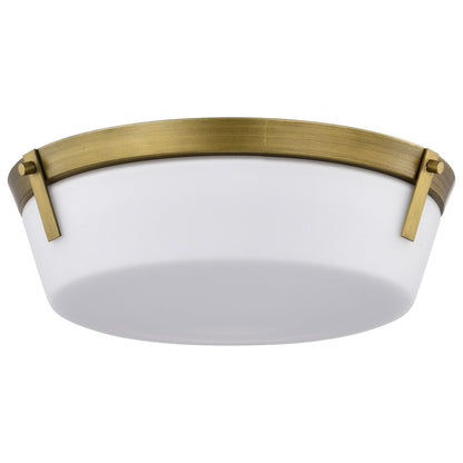 Satco 60-7750 Fixture Rowen 3 Light Flush Mount - Natural Brass Finish