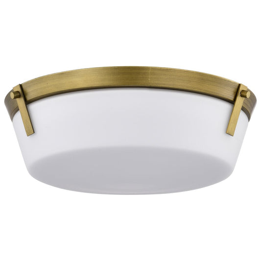 Satco 60-7750 Fixture Rowen 3 Light Flush Mount - Natural Brass Finish