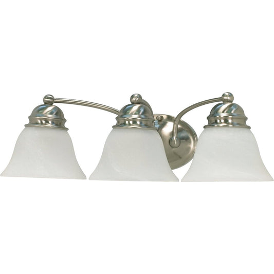 Satco 60-6079 Fixture Empire - 3 Light 21 in. Vanity with Alabaster