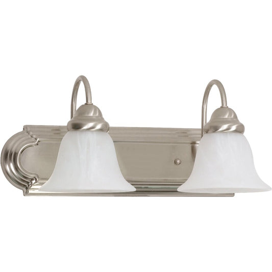 Satco 60-6074 Fixture Ballerina - 2 Light 18 in. Vanity with Alabaster
