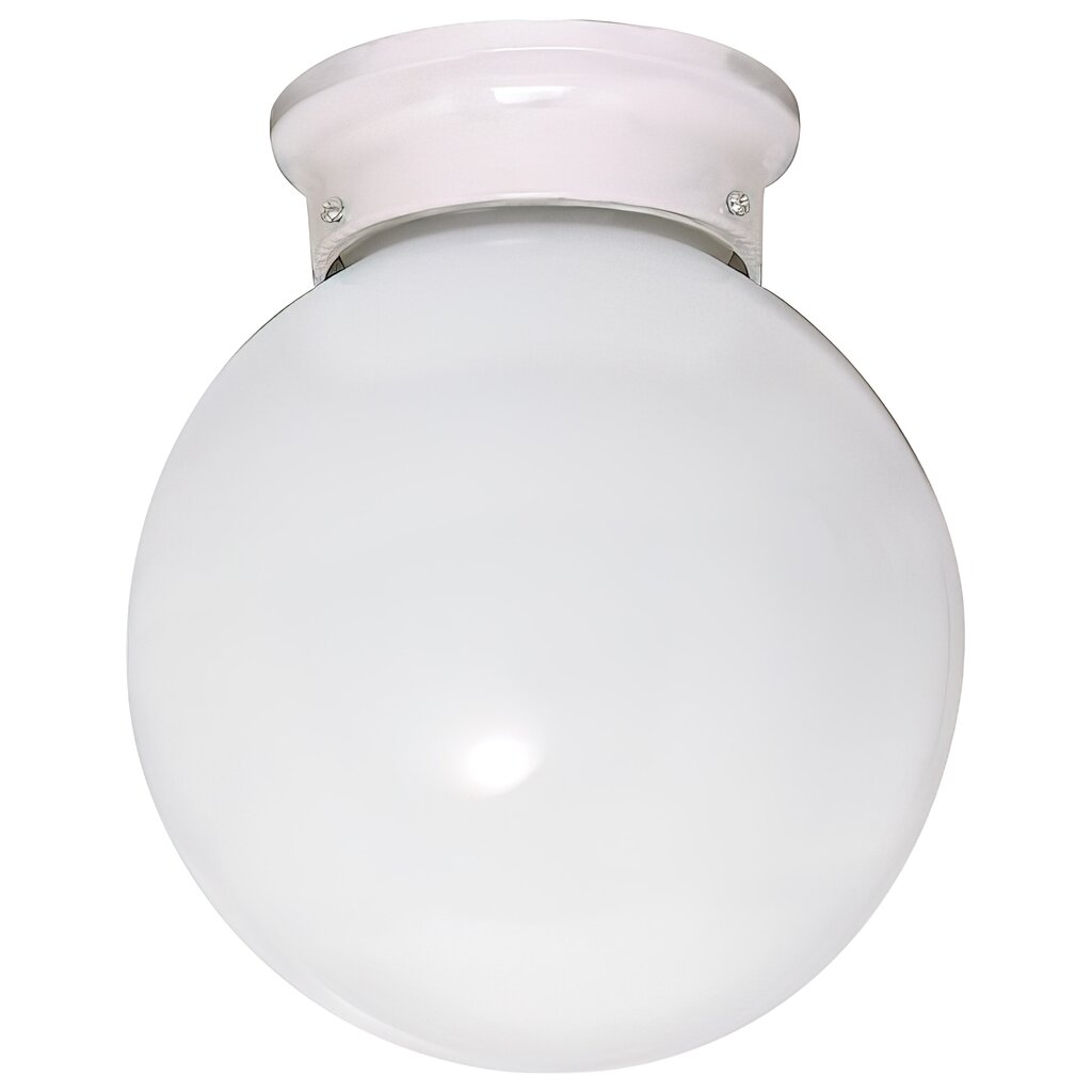 Satco 60-6033 Fixture 1 Light - 6 in. Ceiling White Ball Color retail