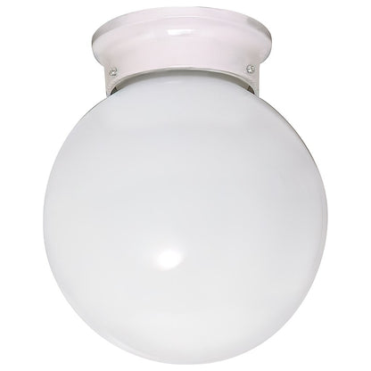 Satco 60-6033 Fixture 1 Light - 6 in. Ceiling White Ball Color retail