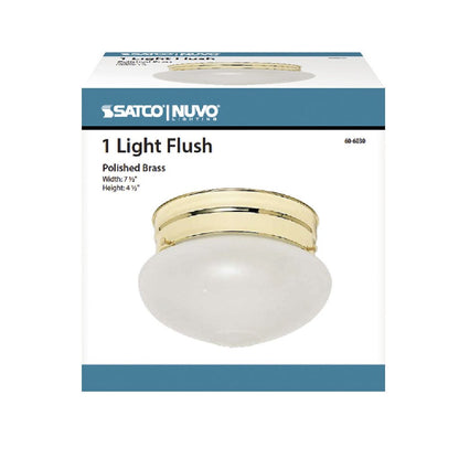Satco 60-6030 Fixture 1 Light - 6 in. Flush Mount Small Frosted Grape