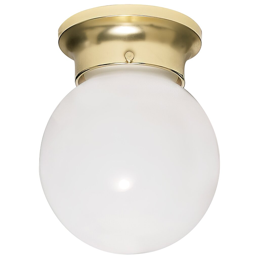 Satco 60-6028 Fixture 1 Light - 6 in. Ceiling White Ball Color retail