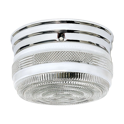 Satco 60-6027 Fixture 2 Light - 8 in. Flush Mount Medium Crystal /