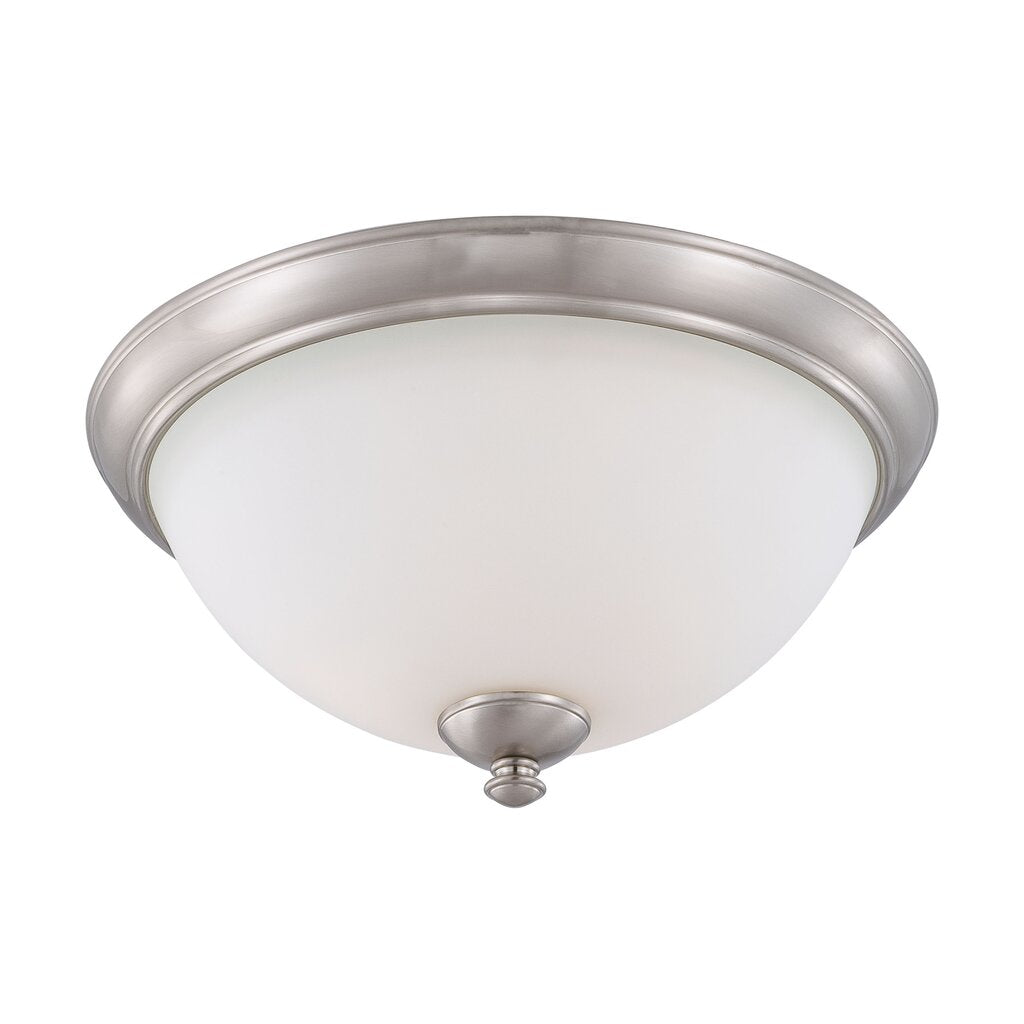 Satco 60-6014 Fixture Patton - 3 Light Flush with Frosted Glass Color