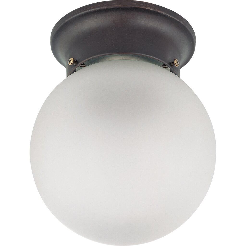 Satco 60-6012 Fixture 1 Light - 6 in. Ceiling Mount with Frosted White