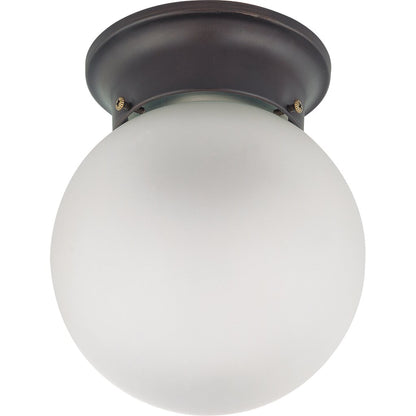 Satco 60-6012 Fixture 1 Light - 6 in. Ceiling Mount with Frosted White