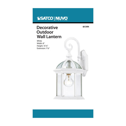 Satco 60-3494 Fixture Boxwood - 1 Light 15 in. Outdoor Wall with Clear