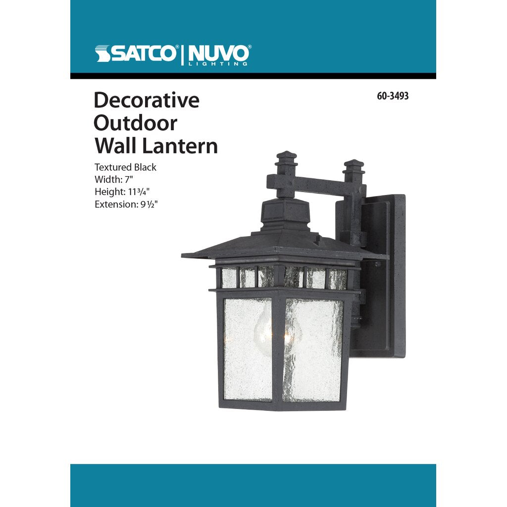 Satco 60-3493 Fixture Cove Neck - 1 Light 12 in. Outdoor Lantern with
