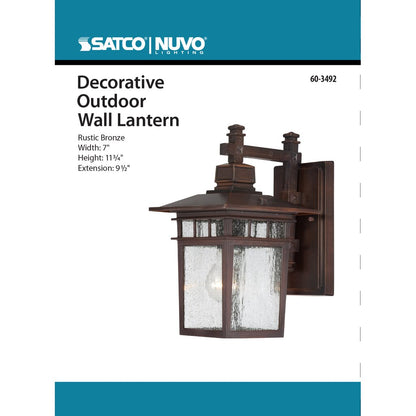 Satco 60-3492 Fixture Cove Neck - 1 Light 12 in. Outdoor Lantern with