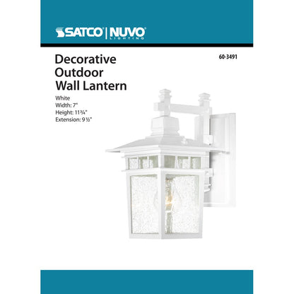 Satco 60-3491 Fixture Cove Neck - 1 Light 12 in. Outdoor Lantern with