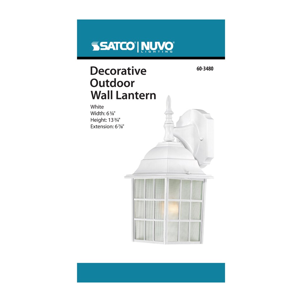 Satco 60-3480 Fixture Adams - 1 Light 14 in. Outdoor Wall with Frosted