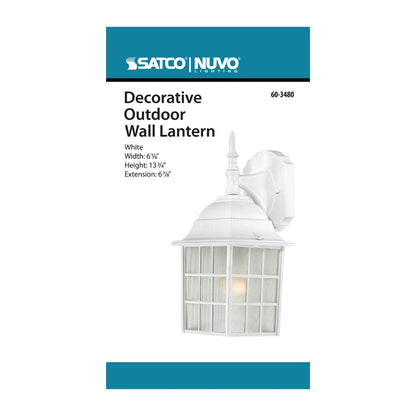Satco 60-3480 Fixture Adams - 1 Light 14 in. Outdoor Wall with Frosted
