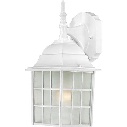 Satco 60-3480 Fixture Adams - 1 Light 14 in. Outdoor Wall with Frosted