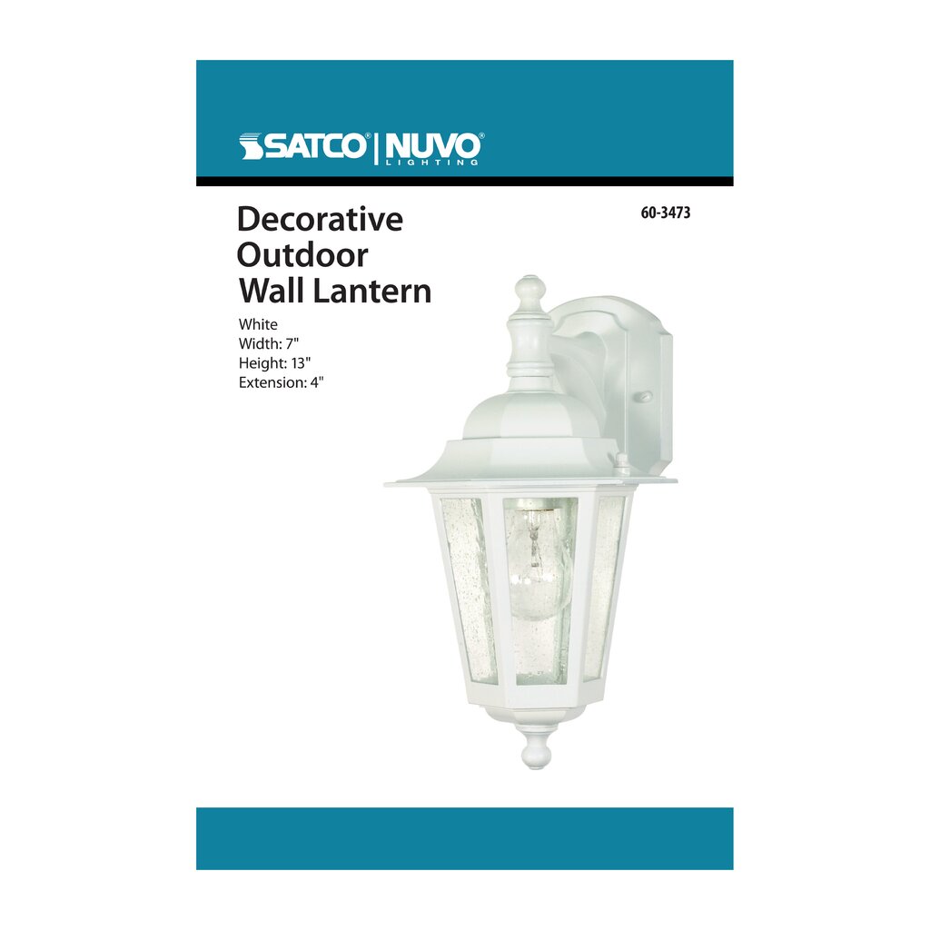 Satco 60-3473 Fixture Cornerstone - 1 Light 13 in. Wall Lantern Arm