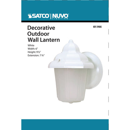 Satco 60-3466 Fixture 1 Light - 8-7/8 in. Wall Lantern Hood with Satin