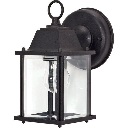 Satco 60-3465 Fixture 1 Light - 8-5/8 in. Wall Lantern Cube with Clear