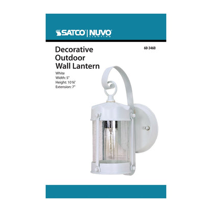 Satco 60-3460 Fixture 1 Light - 10-5/8 in. Wall Lantern Piper with