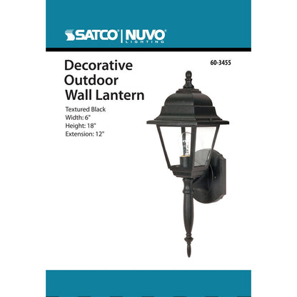 Satco 60-3455 Fixture Briton - 1 Light 18 in. Wall Lantern with Clear
