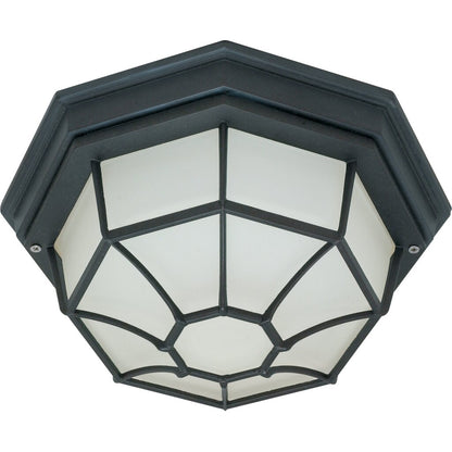 Satco 60-3452 Fixture 1 Light - 12 in. Ceiling Spider Cage Die Cast