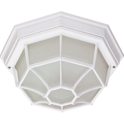 Satco 60-3450 Fixture 1 Light - 12 in. Ceiling Spider Cage Die Cast