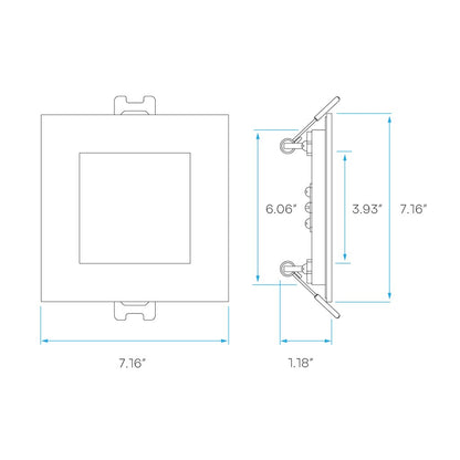 Luxrite LR23747 15W LED Dimmable Fixture 6" MINI PANEL SQUARE 5CCT