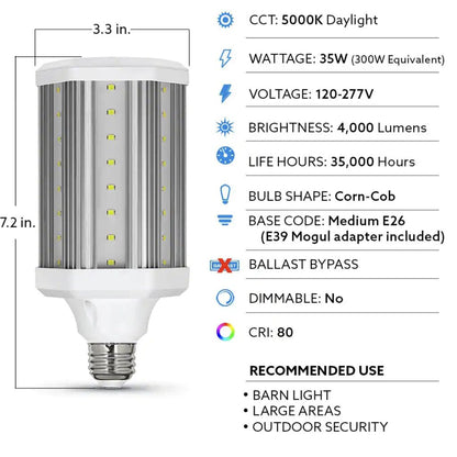 Feit Electric C4000/5K/LEDG2 35W LED Light Bulb