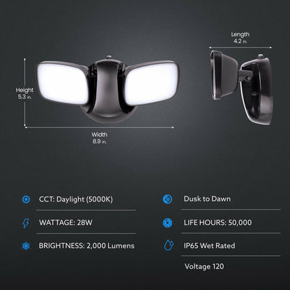 Feit Electric S9DFL/850/DD/BZ/V1 28W LED Dual Head Fixture Bronze