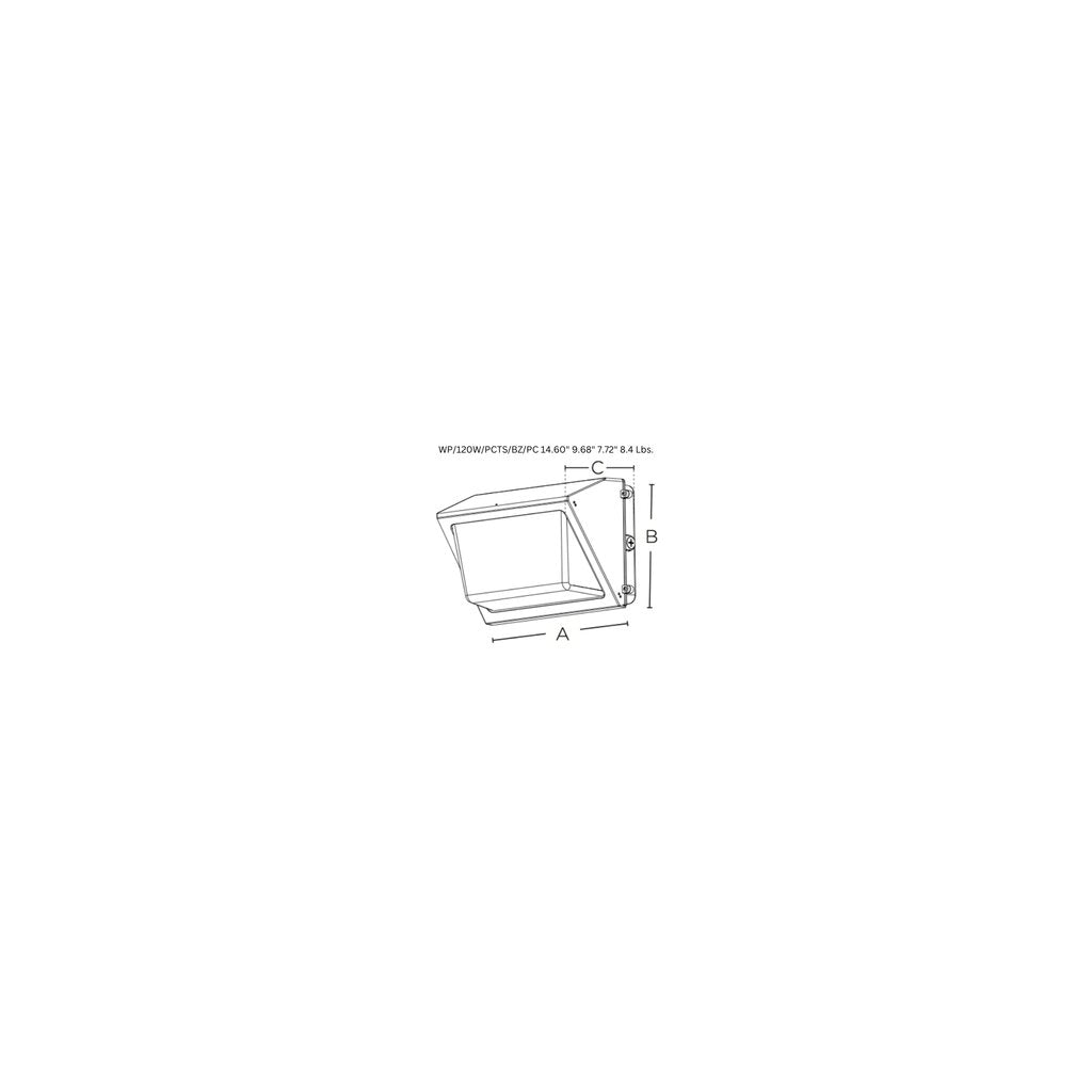 Topaz WP/120W/PCTS/BZ/PC 80W/100W/120W LED Fixture Traditional Wall