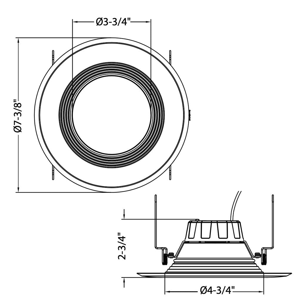 Halco 87985 14W LED Baffled Trim Dimmable Fixture ProLED Select